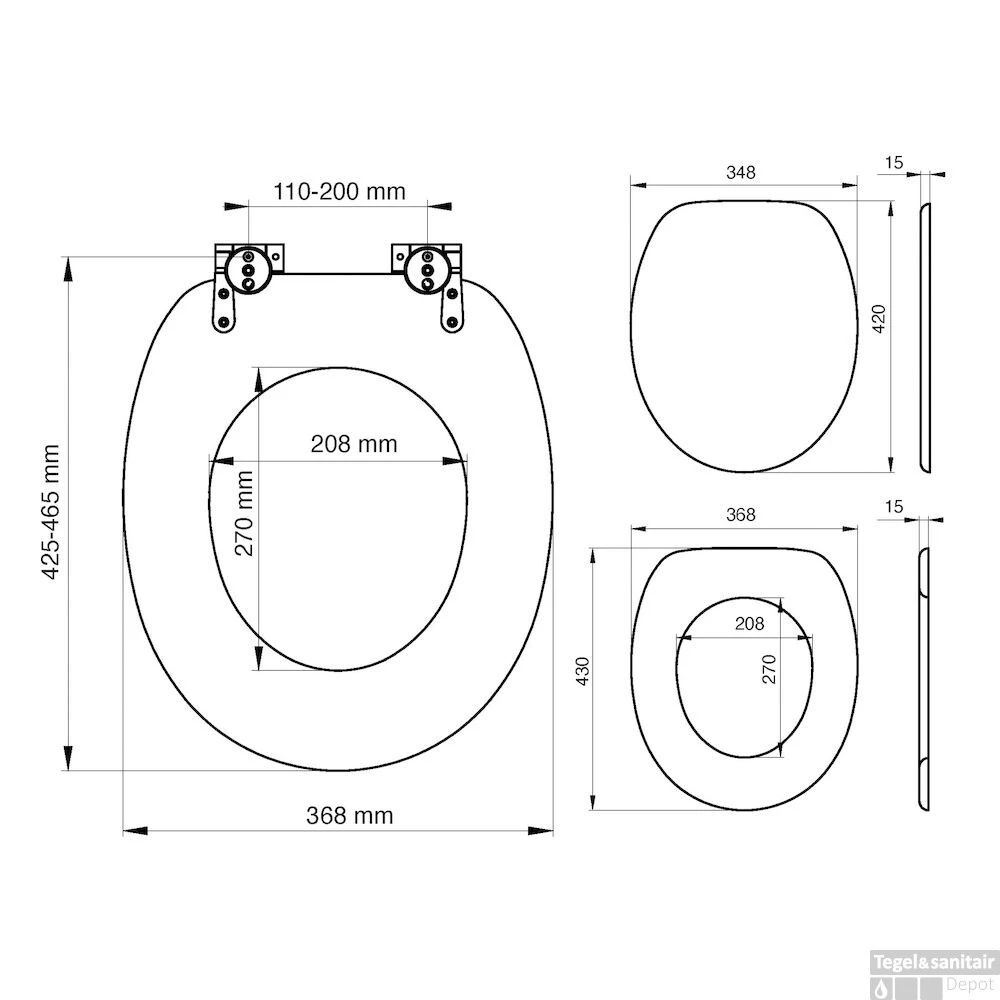 Toiletzitting Tiger Baya Softclose Hout Lava - Afbeelding 8