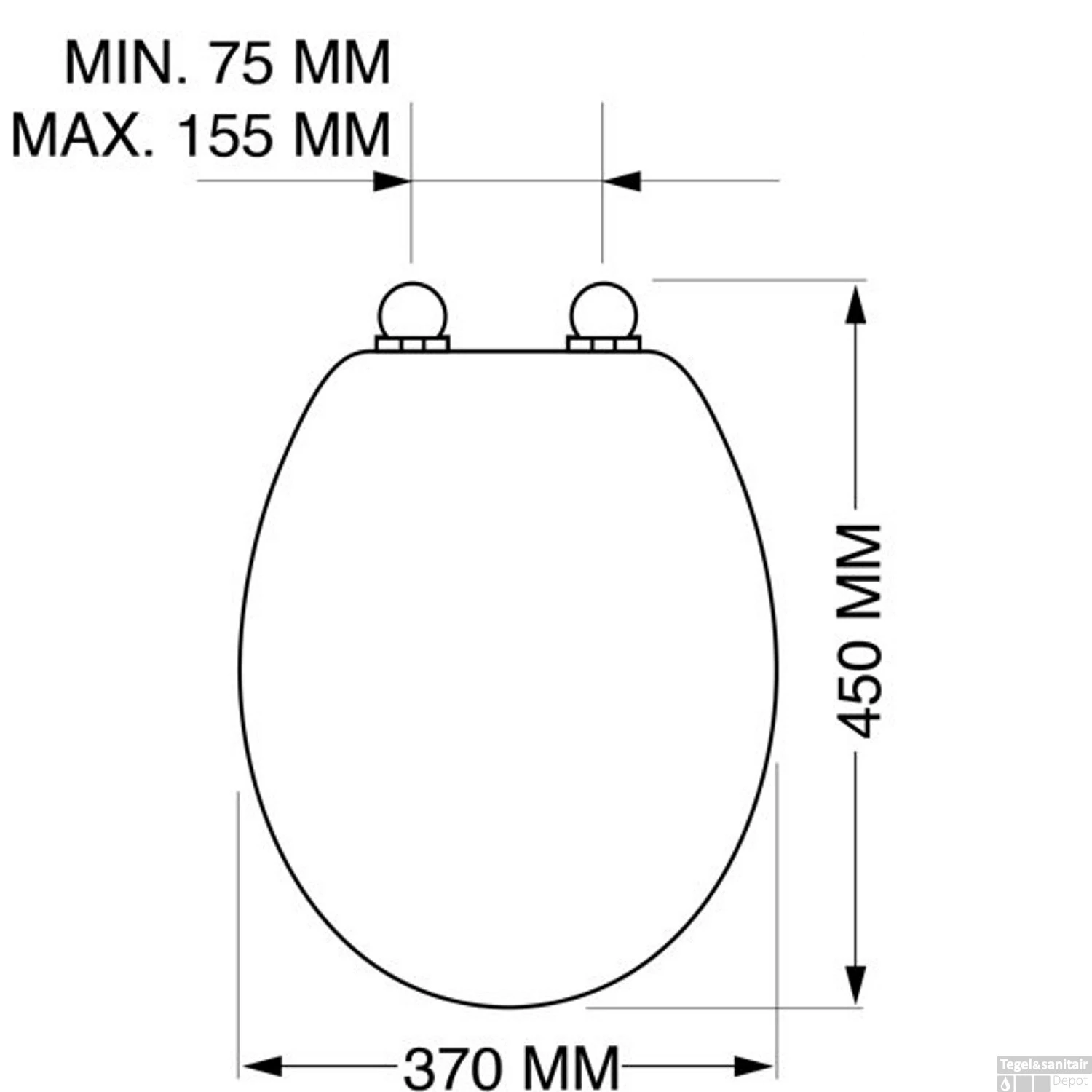 Toiletzitting Tiger Boston Softclose Duroplast Chroom Wit - Afbeelding 2