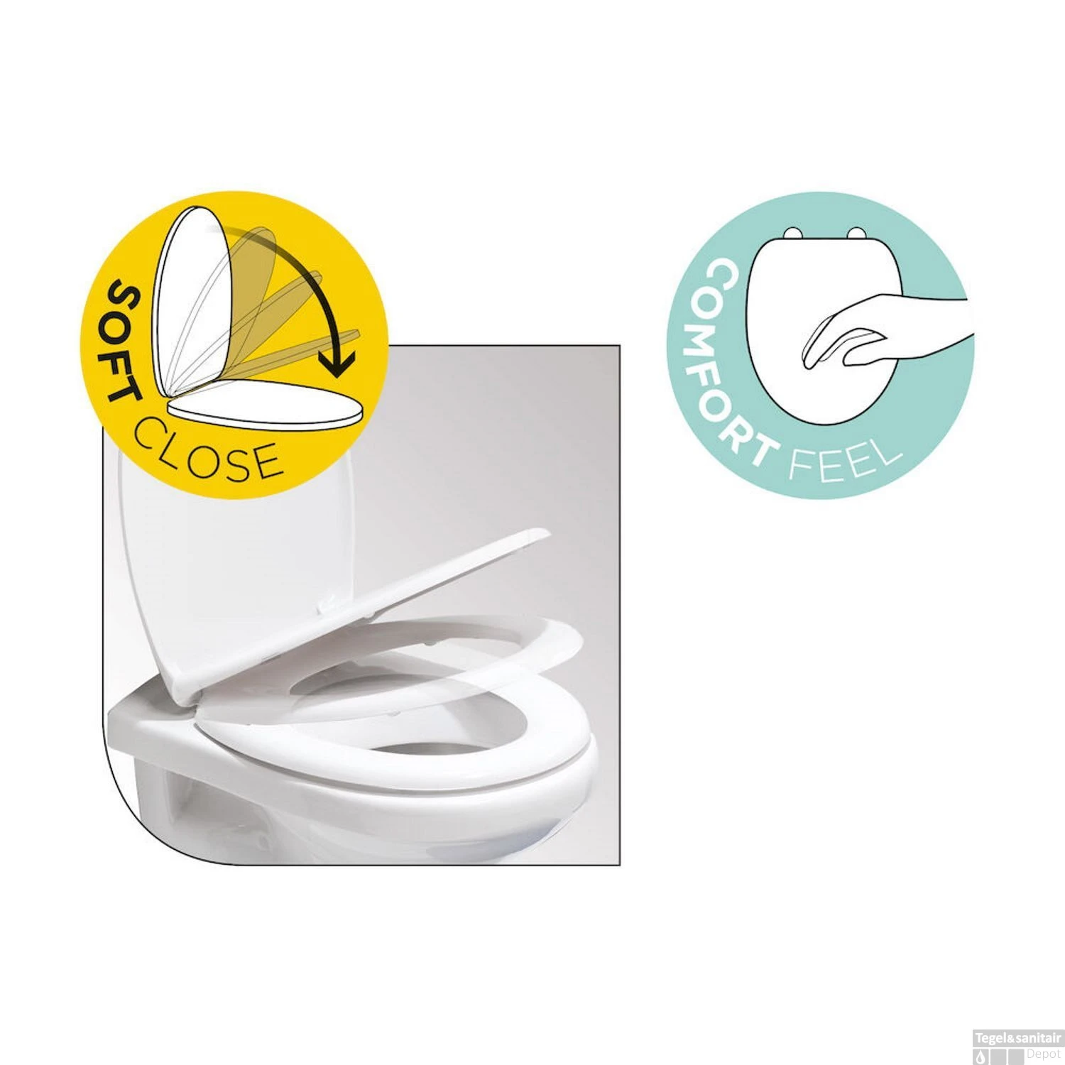 Toiletzitting Tiger Titan Comfort Feel Softclose Houtstructuur Grijs - Afbeelding 10