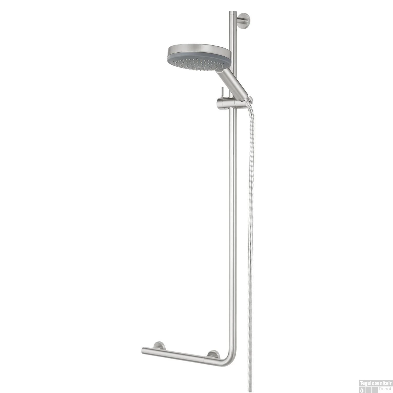 Wandbeugel Met Glijstang Tiger Boston Comfort En Safety 114 Cm Rechts RVS