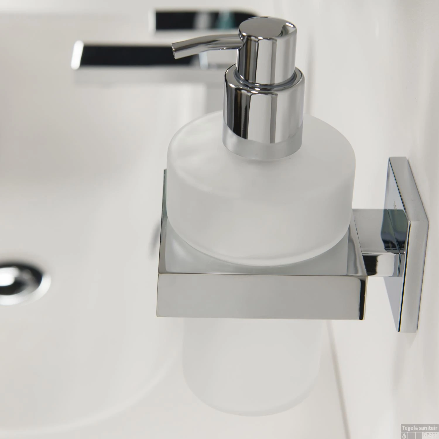 Zeepdispenser Tiger Items Rond Glas/Chroom